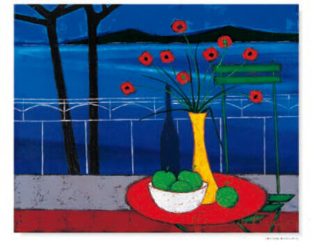 5/6月 青いリンゴと赤い草 ロジェ・ボナフェ作品集 2023年カレンダーの画像