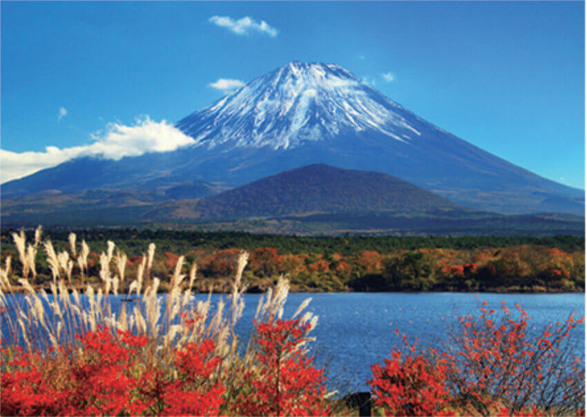 10月 精進湖より (山梨県) 富士十二景 2023年カレンダーの画像