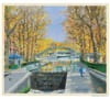 9/10月　秋のサンマルタン運河(フランス) 欧羅巴を描く 小田切訓 2024年カレンダーの画像
