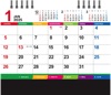  卓上・カラーインデックス 2025年カレンダーの画像