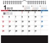  卓上・ビッグスケジュール 2025年カレンダーの画像