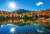 9月	乗鞍高原 まいめの池（長野） 輝く太陽 2025年カレンダーの画像