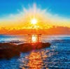 1/2月　大洗磯前神社（茨城） 輝く太陽(フィルムカレンダー) 2025年カレンダーの画像