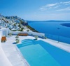 7/8月　サントリーニ島（ギリシャ） 世界のリゾート(フィルムカレンダー) 2025年カレンダーの画像