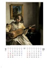 ギターを弾く女 フェルメール 2025年カレンダーの画像